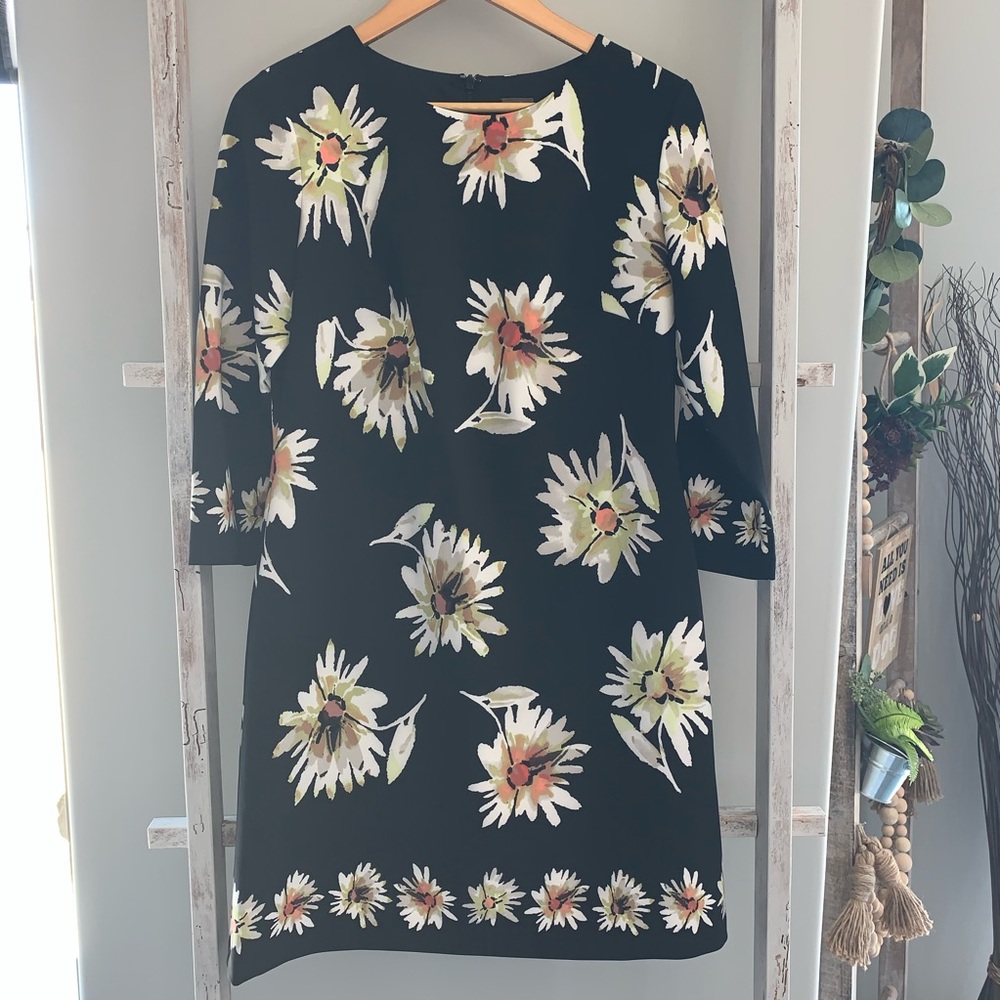 Black Dress with Floral detail